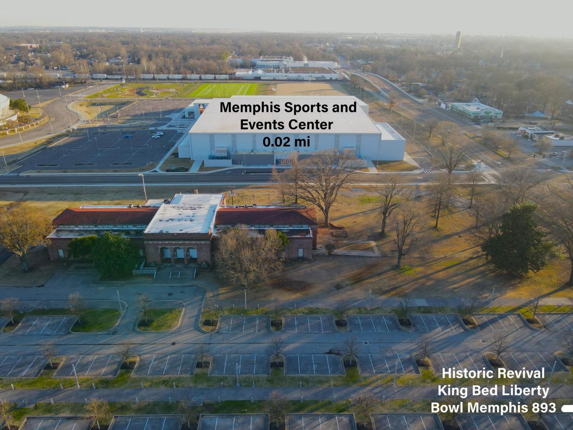 Historic Revival King Bed Liberty Bowl Memphis 893ヴィラ エクステリア 写真